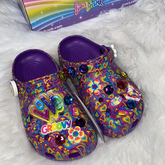 🎶[ Crocs ] Limited Edition Neon Purple Classic Lisa Frank Clog - Picture 15 of 15